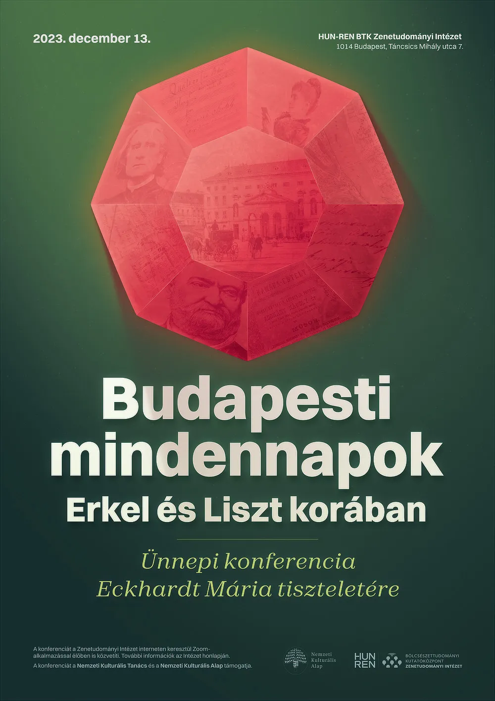 Budapesti mindennapok Erkel és Liszt korában – Ünnepi konferencia Eckhardt Mária tiszteletére